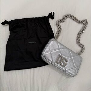Dolce & Gabbana Metallic Silver Crossbody Bag
